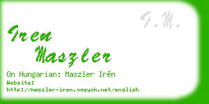 iren maszler business card